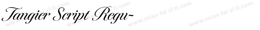 Tangier Script Regu字体转换